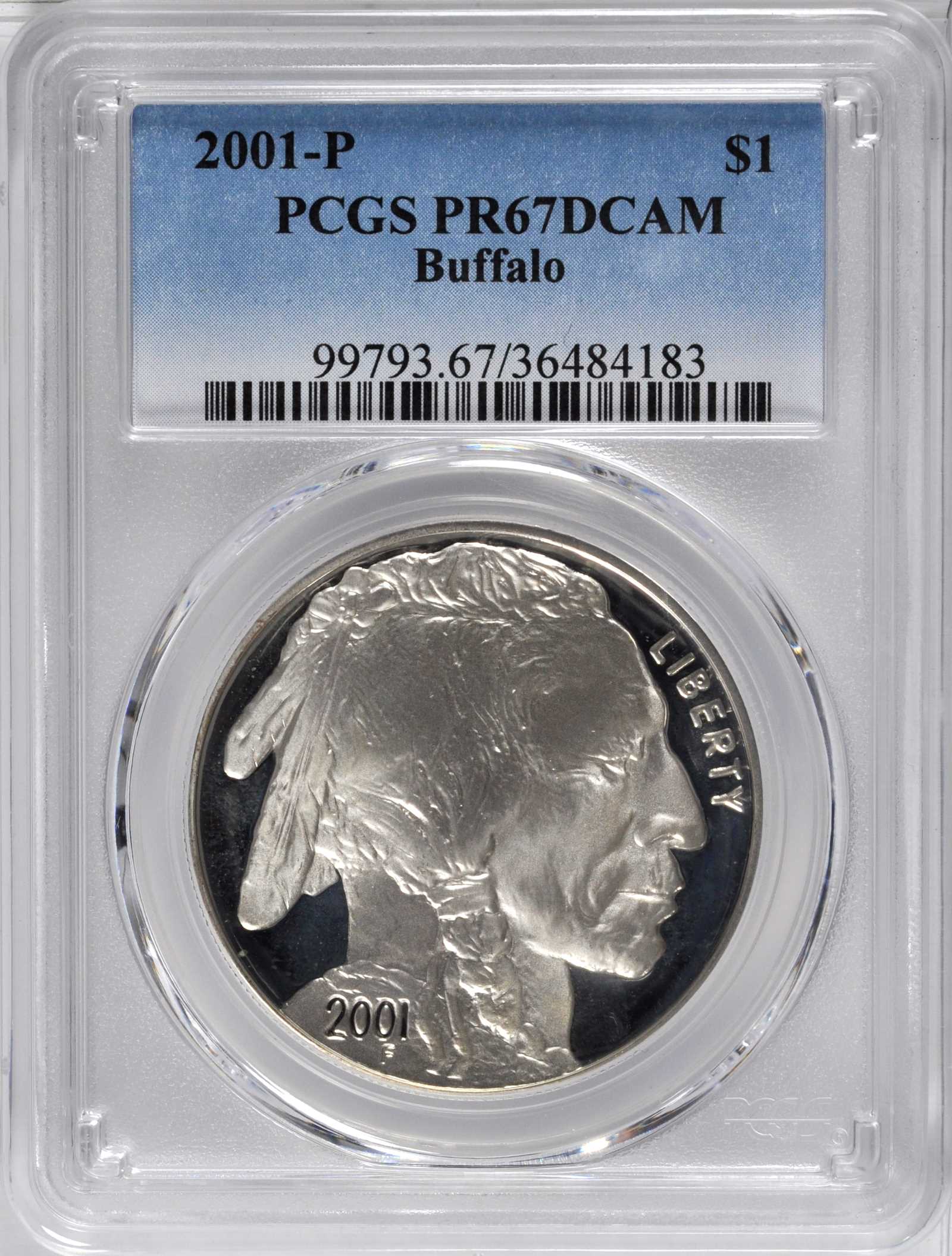 2001-P S$1 American Buffalo PR DCAM PR67 DCAM thumbnail 4