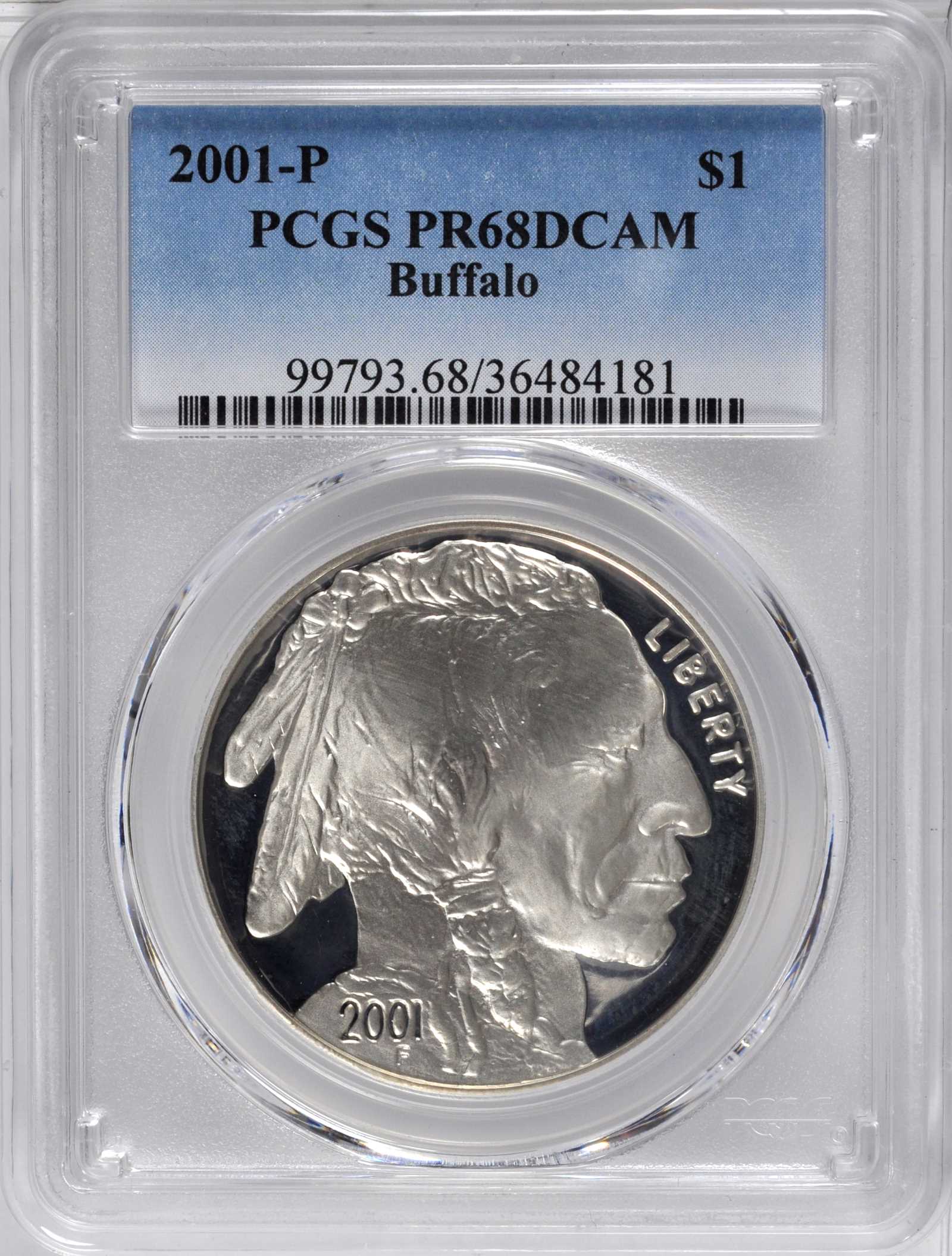 2001-P S$1 American Buffalo PR DCAM PR68 DCAM thumbnail 13