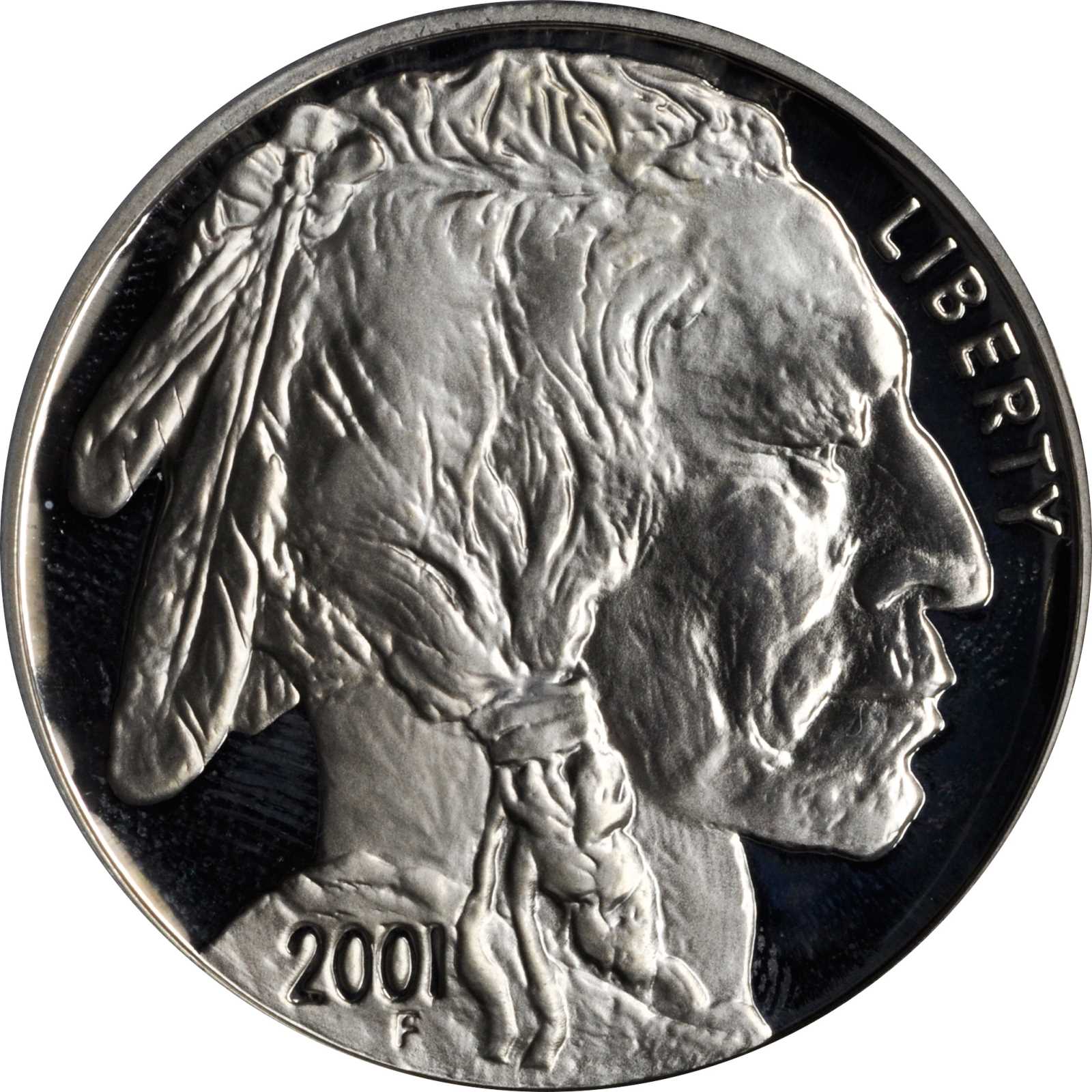 2001-P American Buffalo Silver Dollar. Proof-68 Deep Cameo (PCGS).