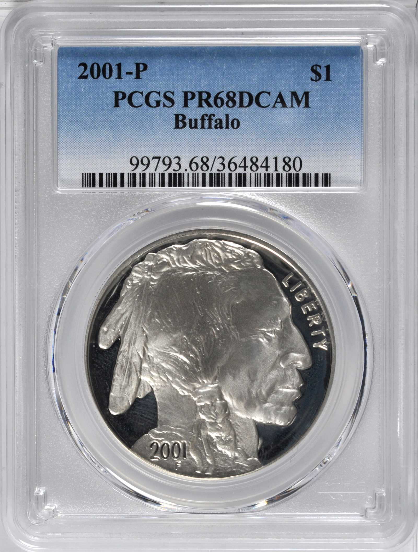 2001-P S$1 American Buffalo PR DCAM PR68 DCAM thumbnail 13