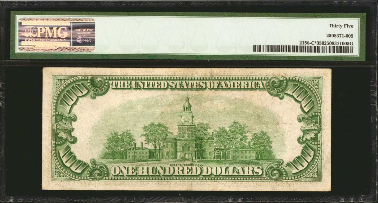 image for: Fr. 2156-C*. 1934D $100 Federal Reserve Star Note. Philadelphia. PMG Choice Very Fine 35.