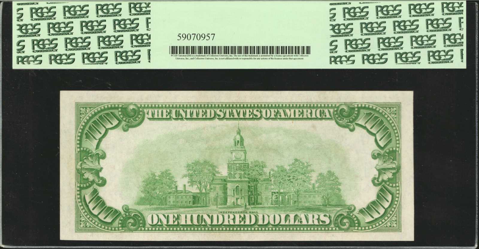 image for: Fr. 2152-I*. 1934 LGS Star Note $100 Federal Reserve Star Note. PCGS Currency Gem New 65 PPQ.