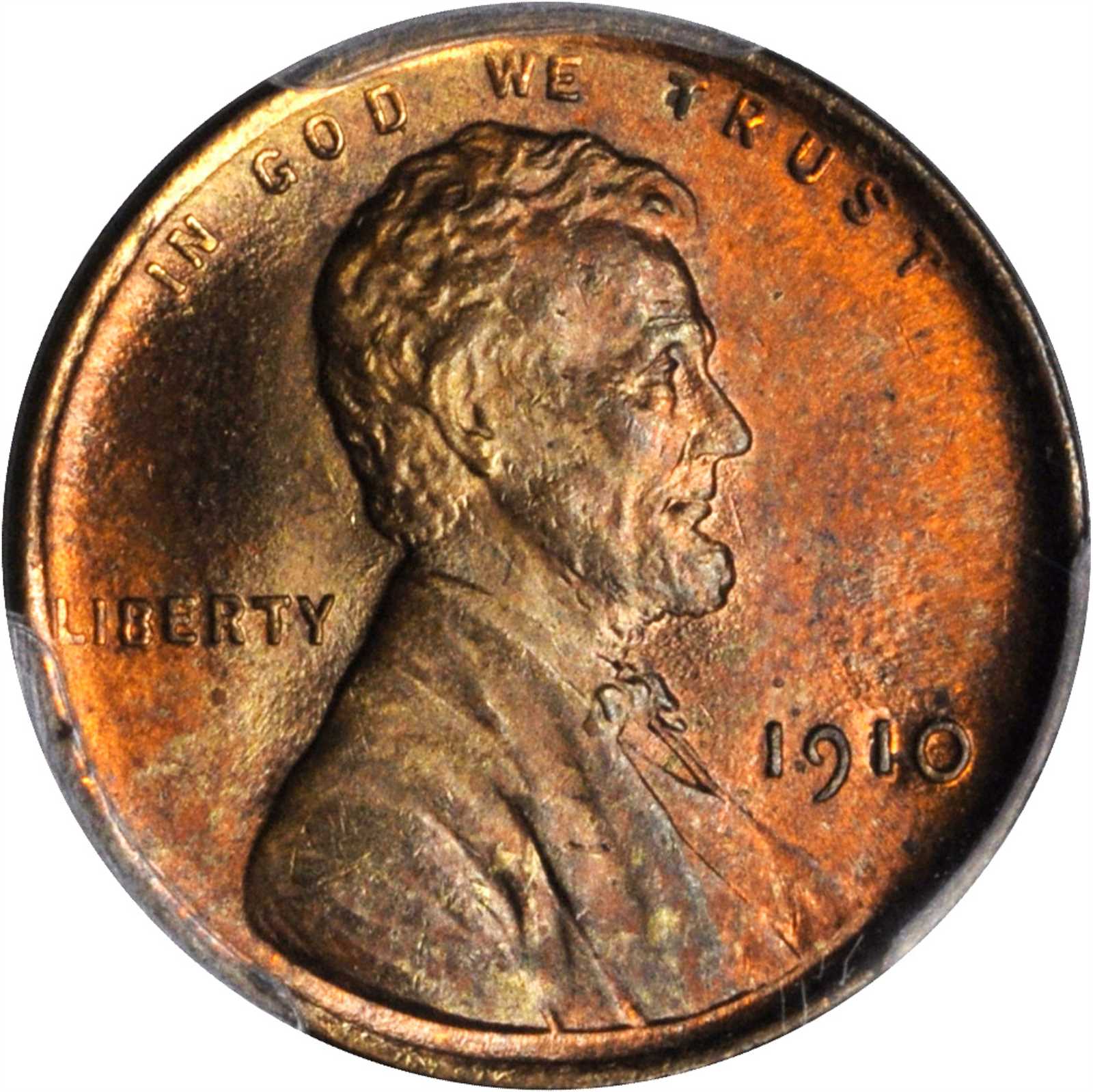 image for: 1910 Lincoln Cent. MS-64 RB (PCGS).