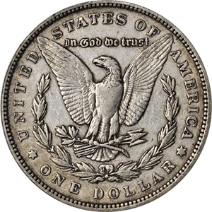 image for: 1884 Morgan Silver Dollar. VAM-3. Top 100 Variety. Large Dot Variety. EF-40 (ANACS).