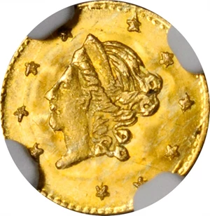 image for: 1871 Round 50 Cents. BG-1011. Rarity-2. Liberty Head. MS-63 (NGC).