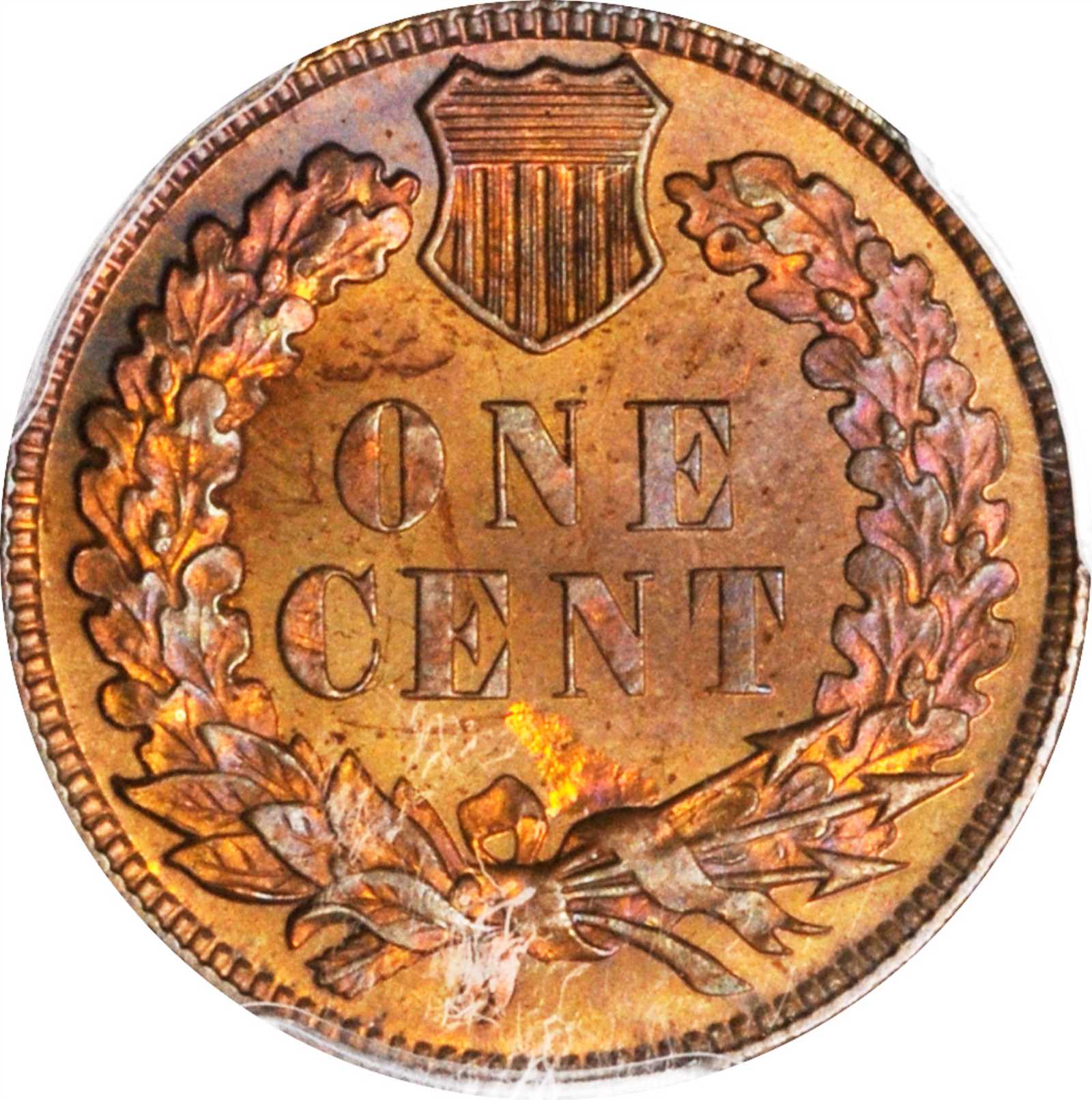 image for: 1886 Indian Cent. Type I Obverse. Proof-65 RB (PCGS).