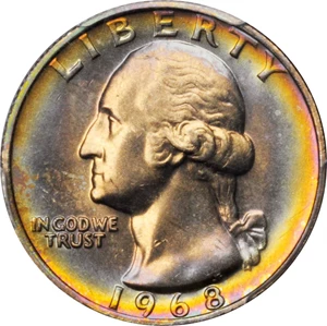 image for: 1968 Washington Quarter. MS-65 (PCGS).