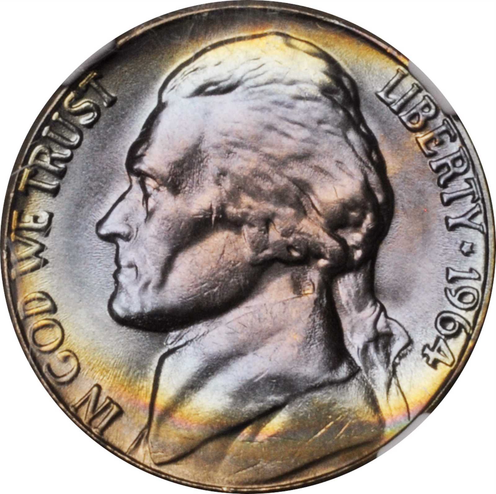 image for: 1964-D Jefferson Nickel. MS-66 * (NGC).