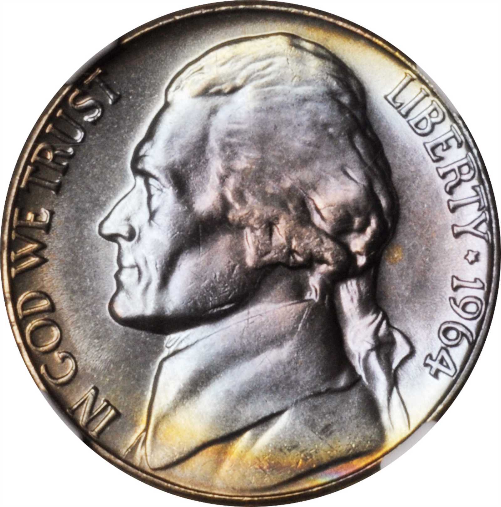 image for: 1964-D Jefferson Nickel. MS-66 * (NGC).
