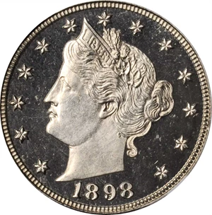 image for: 1898 Liberty Head Nickel. Proof-65 Ultra Cameo (NGC).