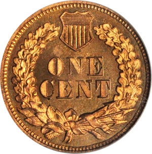 image for: 1864 Indian Cent. Bronze. Snow-PR2. Proof-66 RB (PCGS).
