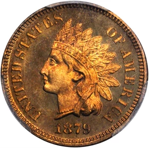 image for: 1879 Indian Cent. Snow-PR2. Proof-66 RD Cameo (PCGS).