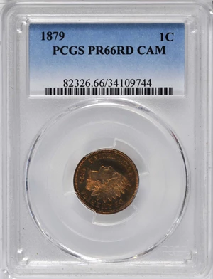 image for: 1879 Indian Cent. Snow-PR2. Proof-66 RD Cameo (PCGS).
