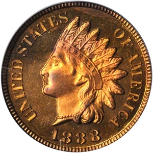 image for: 1888 Indian Cent. Snow-PR3. Proof-65 RD (PCGS).