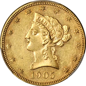 image for: 1905-S Liberty Head Eagle. AU-58 (PCGS). CAC.