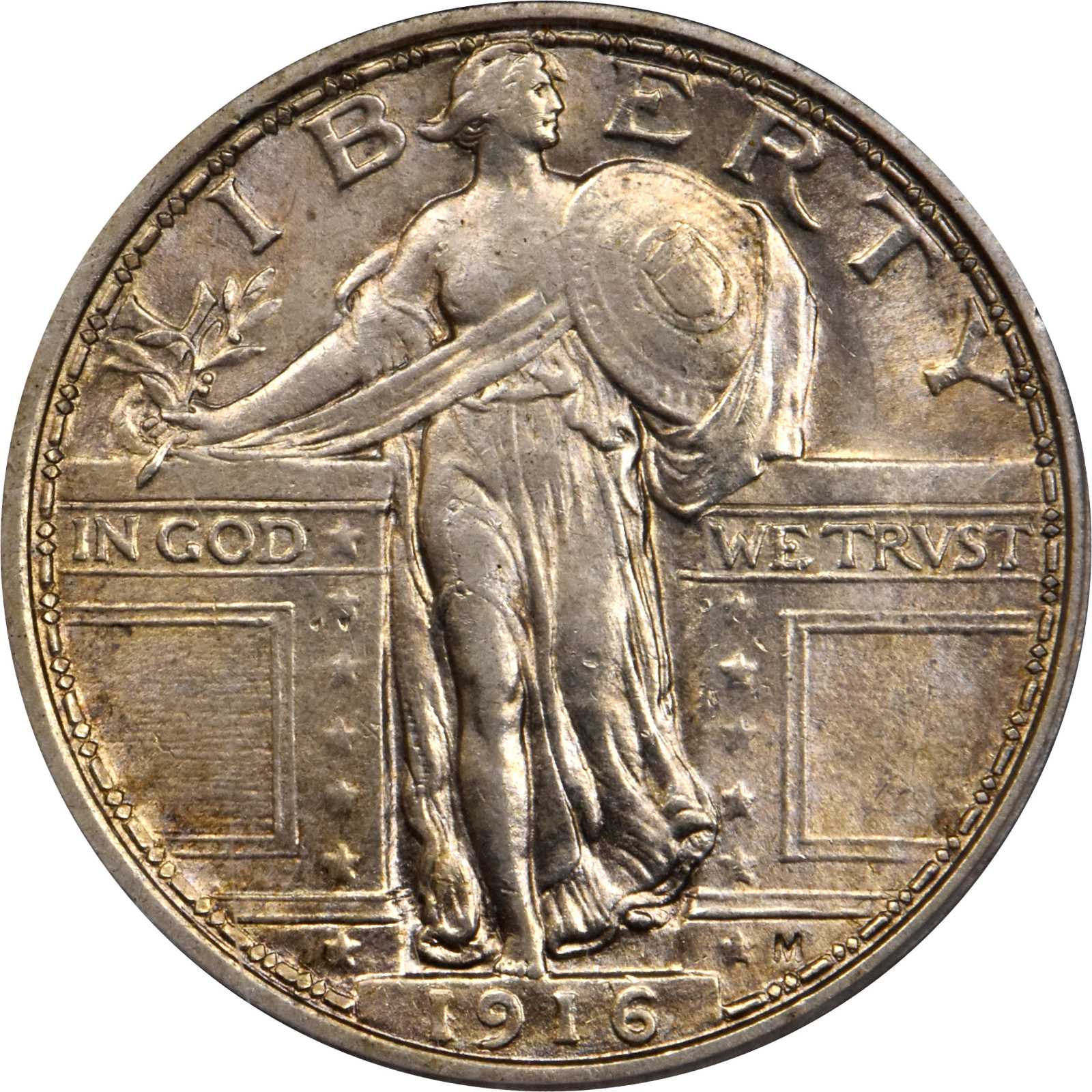1916 Standing Liberty Quarter. AU-58 FH (PCGS).