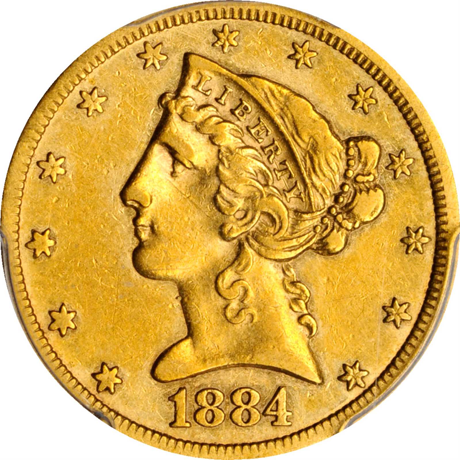 image for: 1884-CC Liberty Head Half Eagle. VF-35 (PCGS).