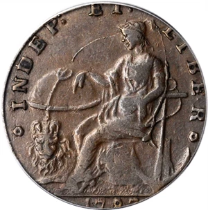 image for: 1787 Auctori Plebis Token. W-8770. Rarity-3. EF-40 (PCGS).