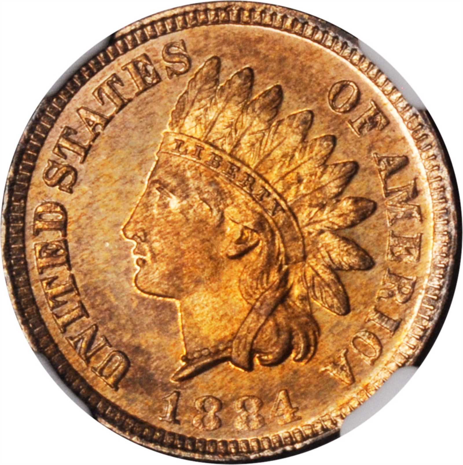 image for: 1884 Indian Cent. Proof-65 RD (NGC).