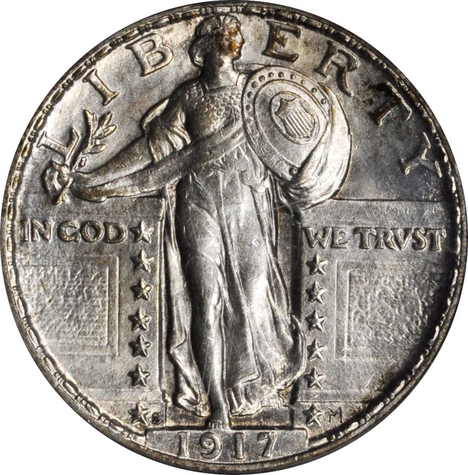 1917-S Standing Liberty Quarter. Type II. MS-63 FH (PCGS).