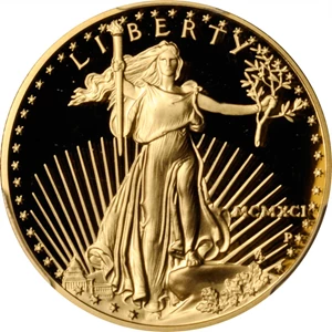 image for: 1991-P Half-Ounce Gold Eagle. Proof-69 Deep Cameo (PCGS).