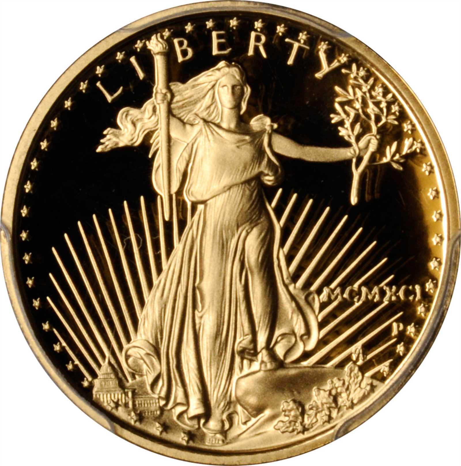 image for: 1991-P Quarter-Ounce Gold Eagle. Proof-69 Deep Cameo (PCGS).