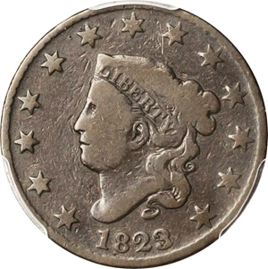 image for: 1823/2 Matron Head Cent. N-1. Rarity-2. Good-6 (PCGS).