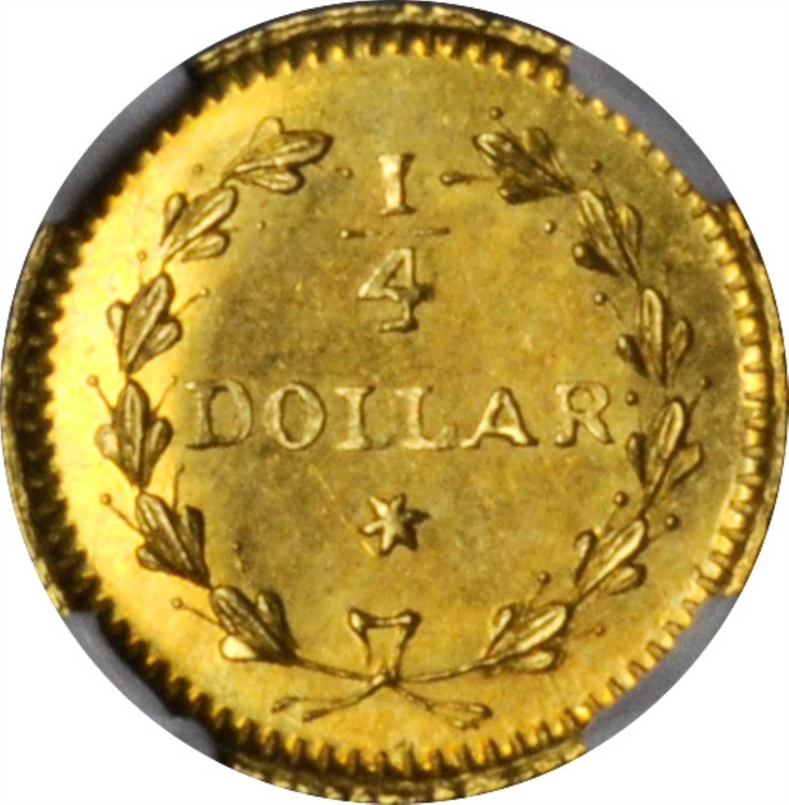 image for: Undated (1853) Round 25 Cents. BG-221. Rarity-3. Liberty Head. MS-63 (NGC).