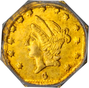 image for: 1864-G Octagonal 50 Cents. BG-917. Rarity-4. Liberty Head. MS-61 (PCGS). OGH.