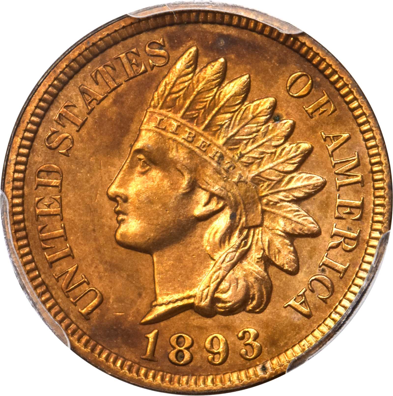 image for: 1893 Indian Cent. Proof-64 RB (PCGS).