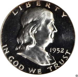 image for: 1952 Franklin Half Dollar. Proof-64 Ultra Cameo (NGC). CAC.