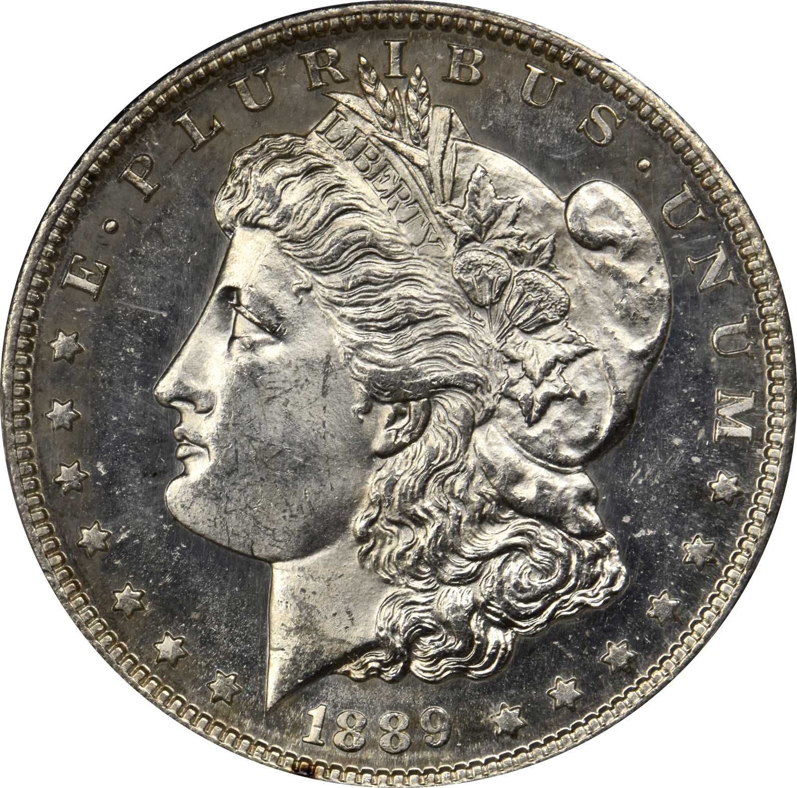 image for: 1889-S Morgan Silver Dollar. MS-64 PL (PCGS).