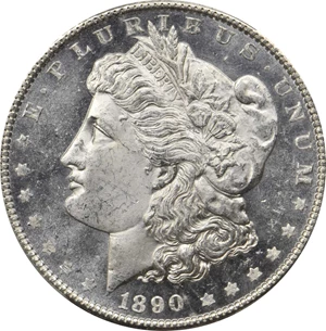 image for: 1890 Morgan Silver Dollar. MS-64 PL (PCGS).