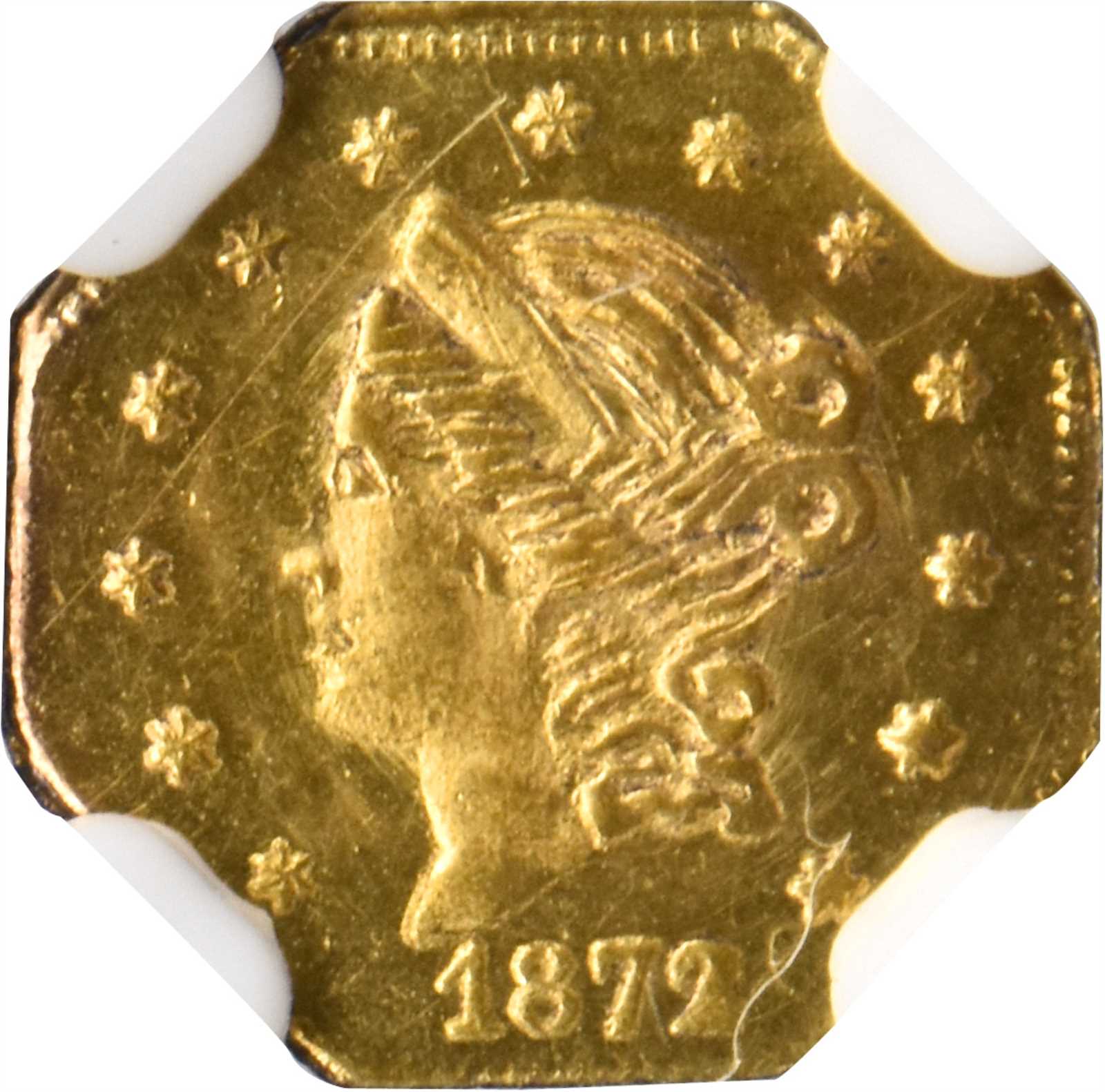 image for: 1872/1 Octagonal 50 Cents. BG-914. Rarity-4. Liberty Head. MS-63 (NGC).