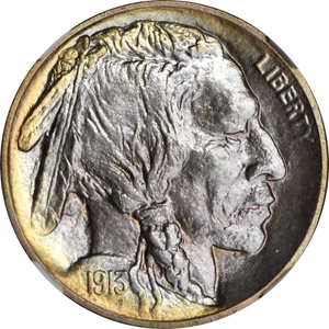 image for: 1913 Buffalo Nickel. Type I. Proof-68 (NGC).