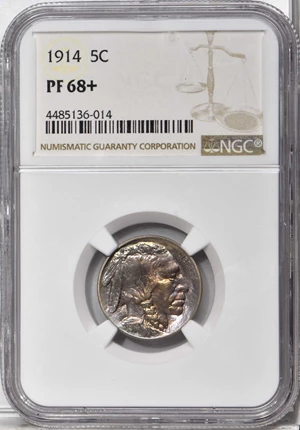 image for: 1914 Buffalo Nickel. Proof-68+ (NGC).