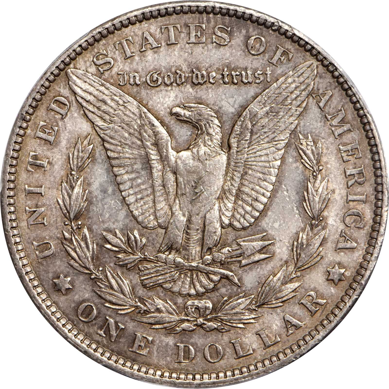 image for: 1901 Morgan Silver Dollar. VAM-3. Top 100 Variety. Doubled Die Reverse, Shifted Eagle. AU-58 (PCGS).