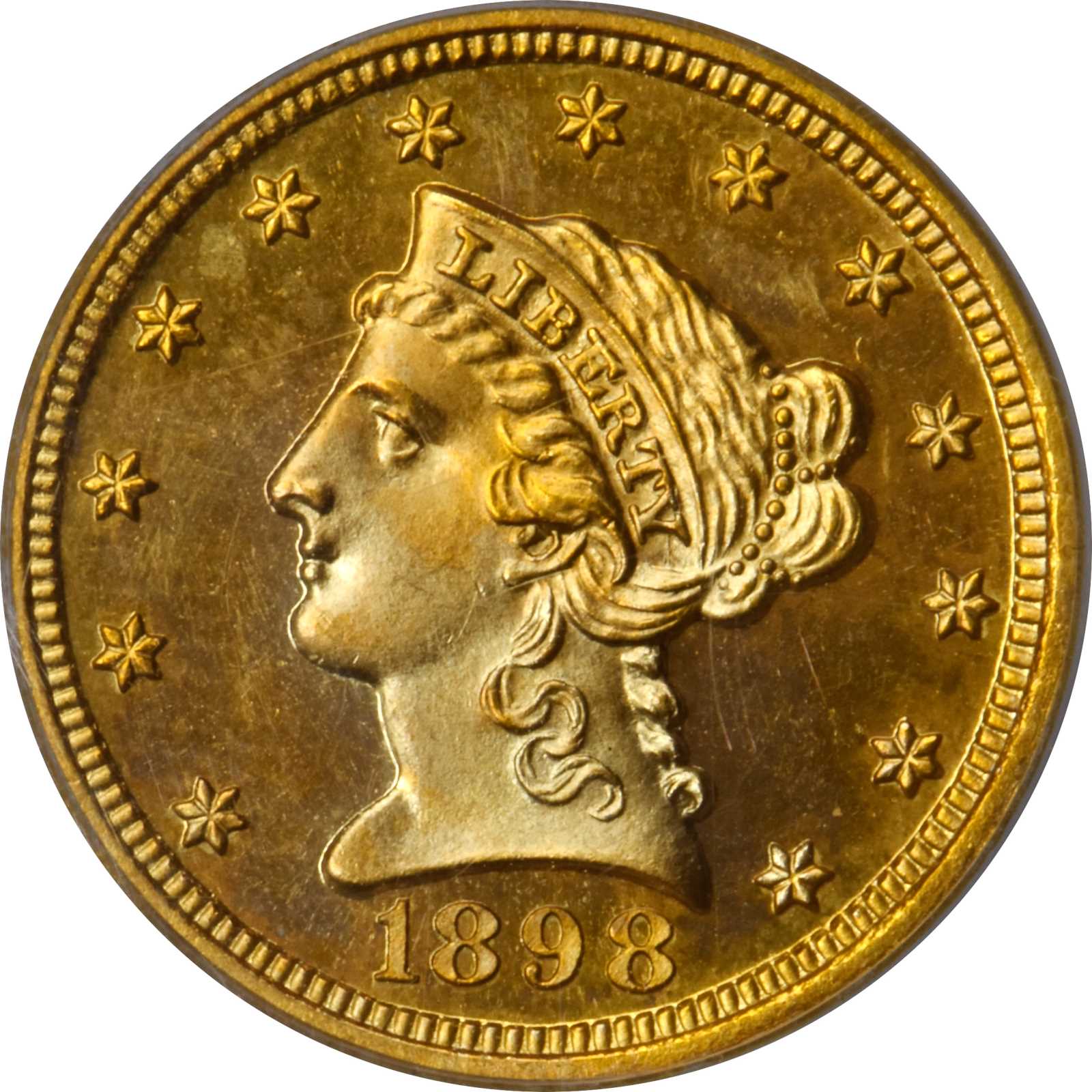 image for: 1898 Liberty Head Quarter Eagle. Proof-64 (PCGS). OGH.