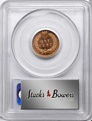 image for: 1879 Indian Cent. Snow-PR1. Repunched Date. Proof-66 RD Cameo (PCGS). CAC.