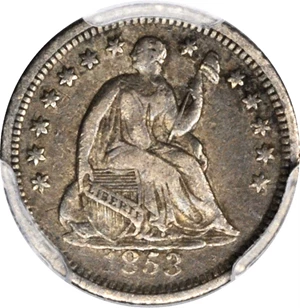 image for: 1853-O Liberty Seated Half Dime. No Arrows. V-1. VF-35 (PCGS).
