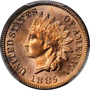 image for: 1885 Indian Cent. MS-65 RD (PCGS).
