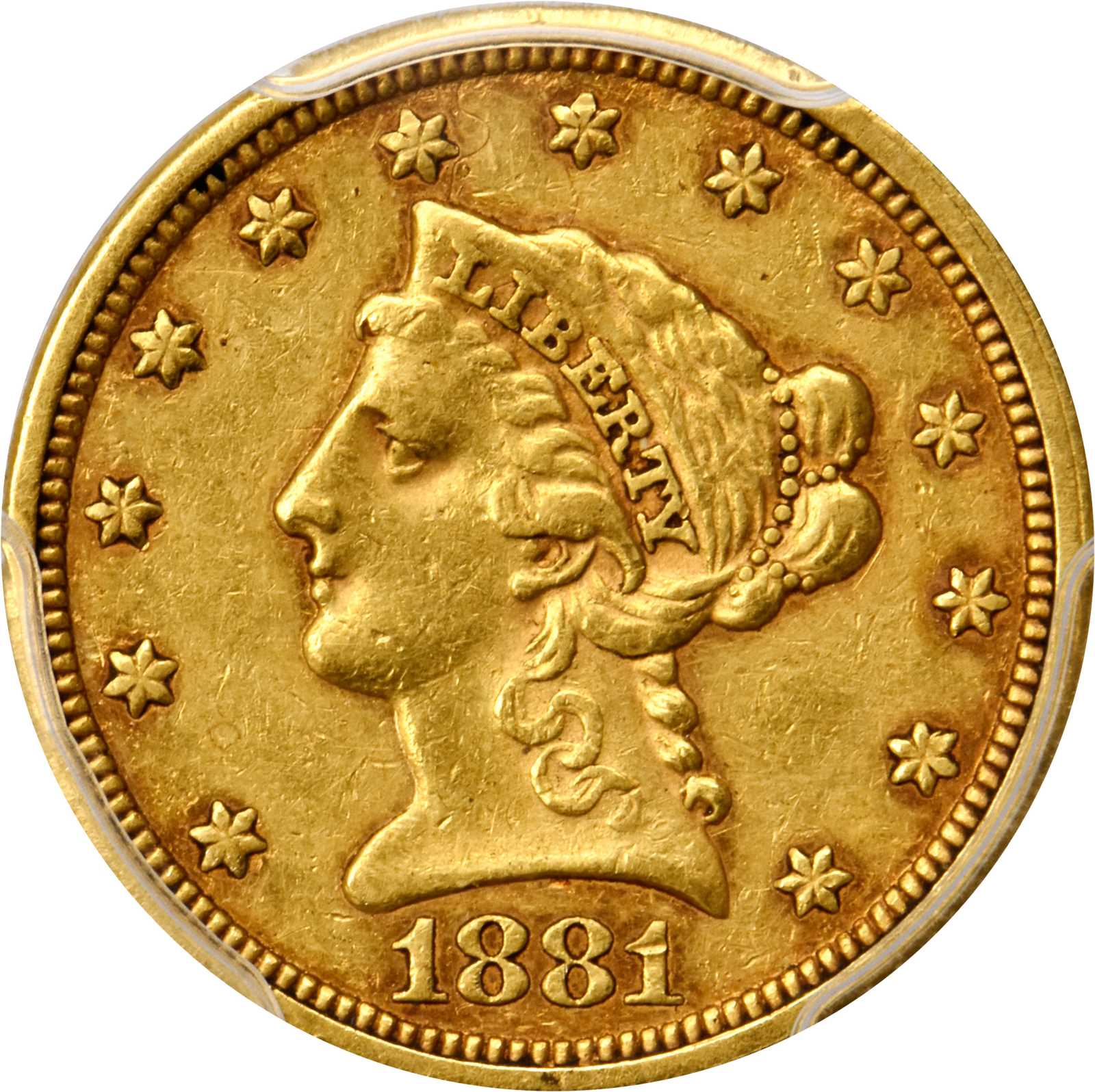 image for: 1881 Liberty Head Quarter Eagle. EF-45 (PCGS).