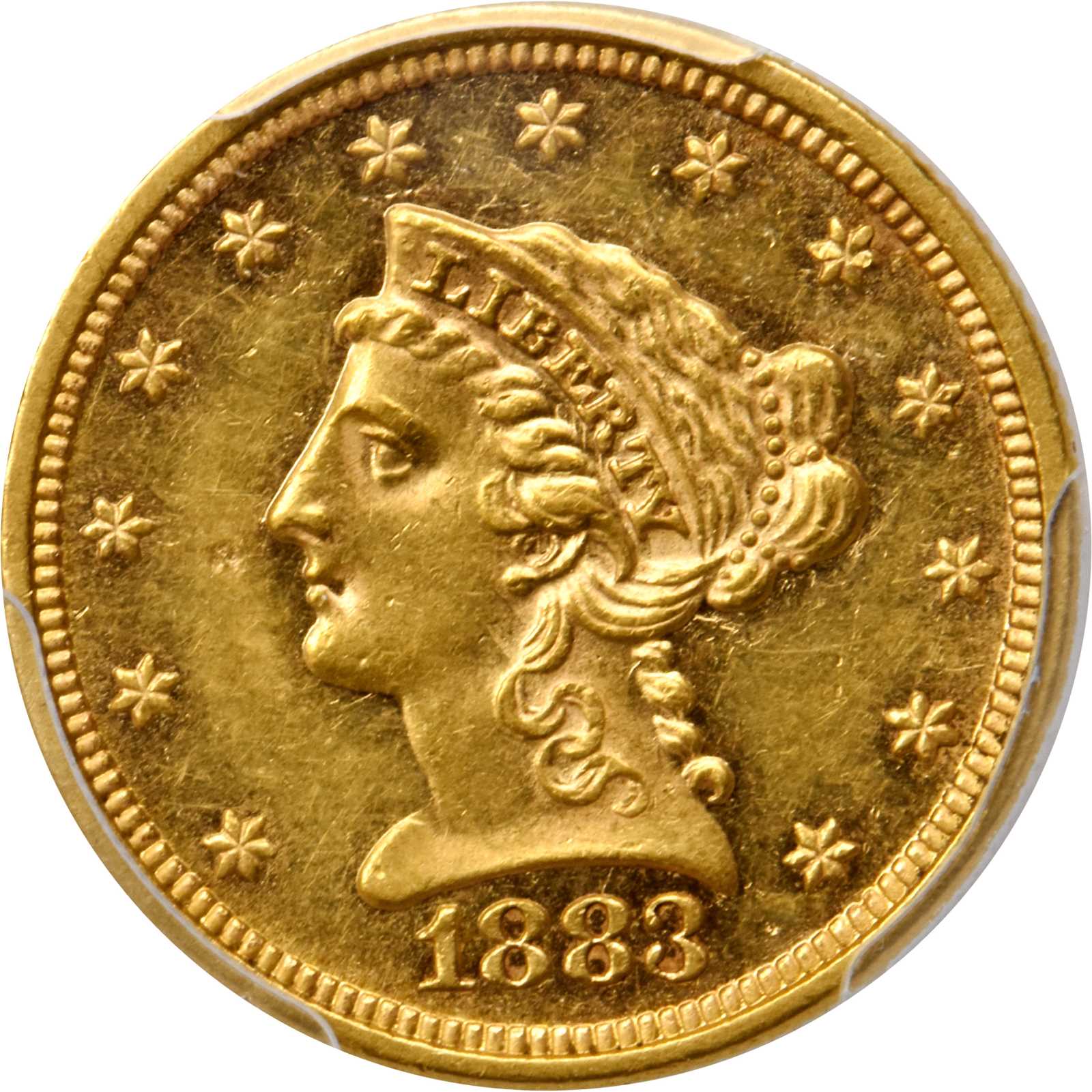 image for: 1883 Liberty Head Quarter Eagle. AU-58 (PCGS).