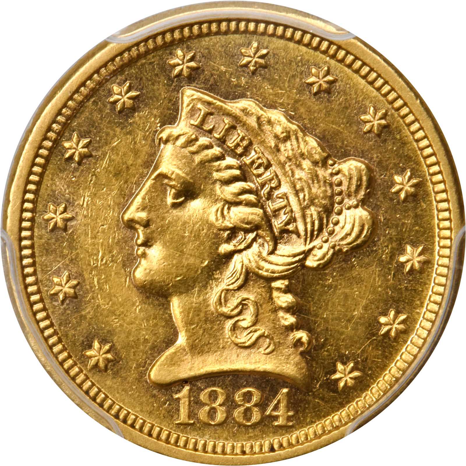 image for: 1884 Liberty Head Quarter Eagle. MS-61 (PCGS).