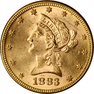 image for: 1883 Liberty Head Eagle. MS-63 (PCGS).