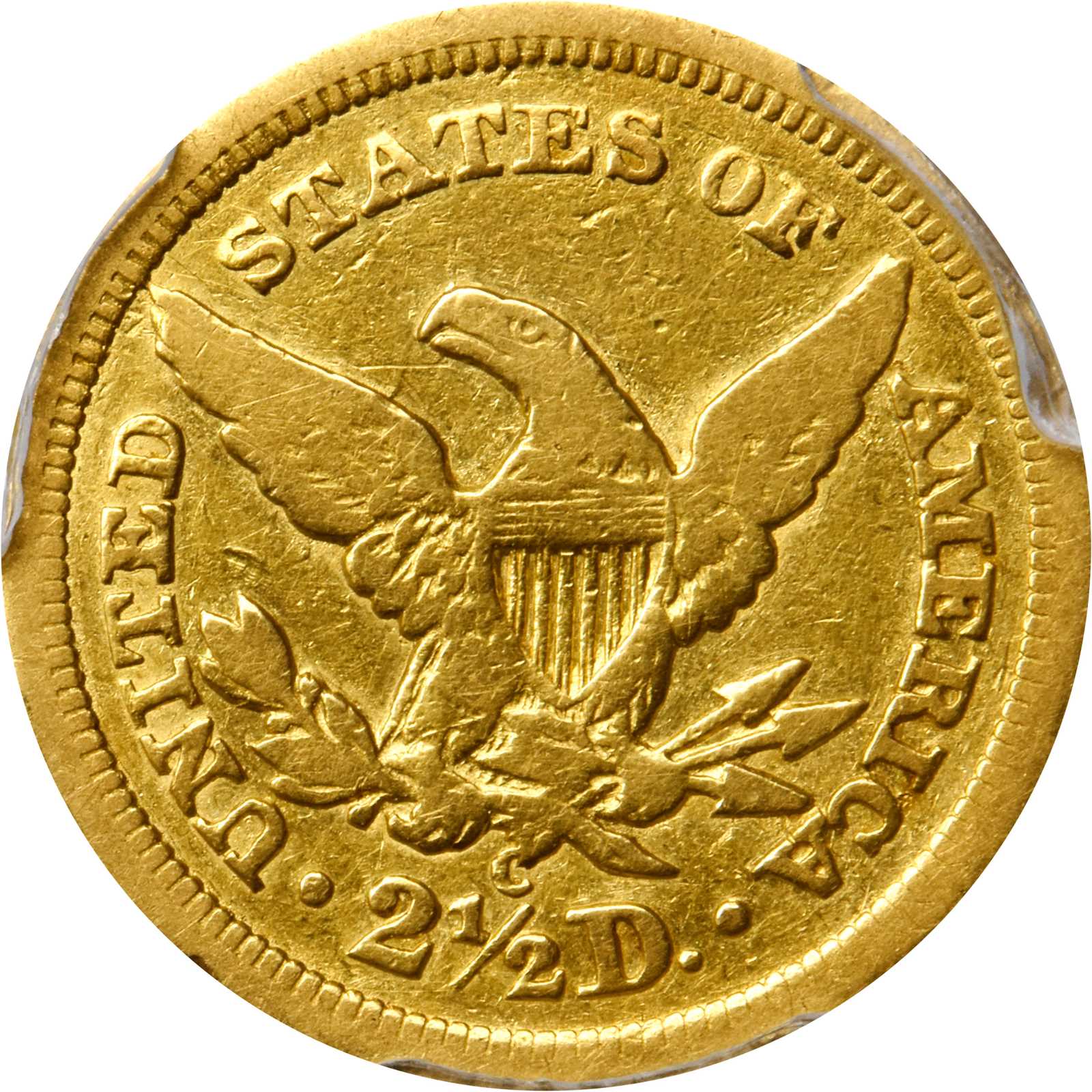 image for: 1842-C Liberty Head Quarter Eagle. Winter-1, the only known dies. Fine-15 (PCGS).