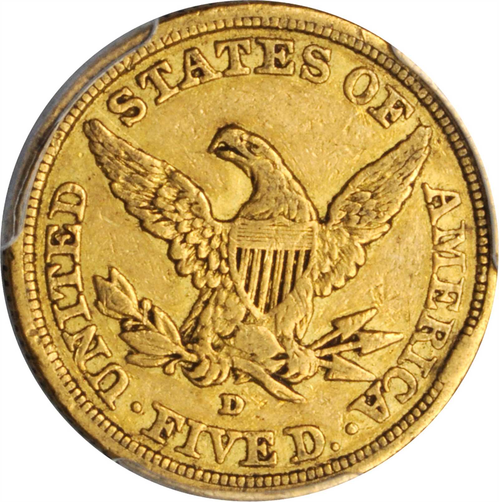 image for: 1843-D Liberty Head Half Eagle. Winter 10-G. Small D. EF-40 (PCGS). CAC.