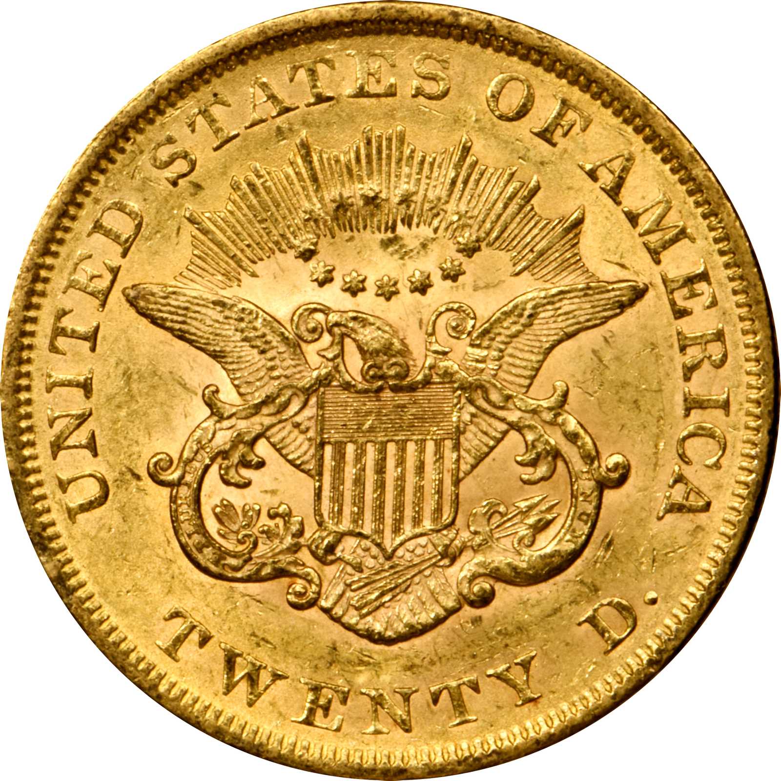 image for: 1857 Liberty Head Double Eagle. AU-58 (PCGS).