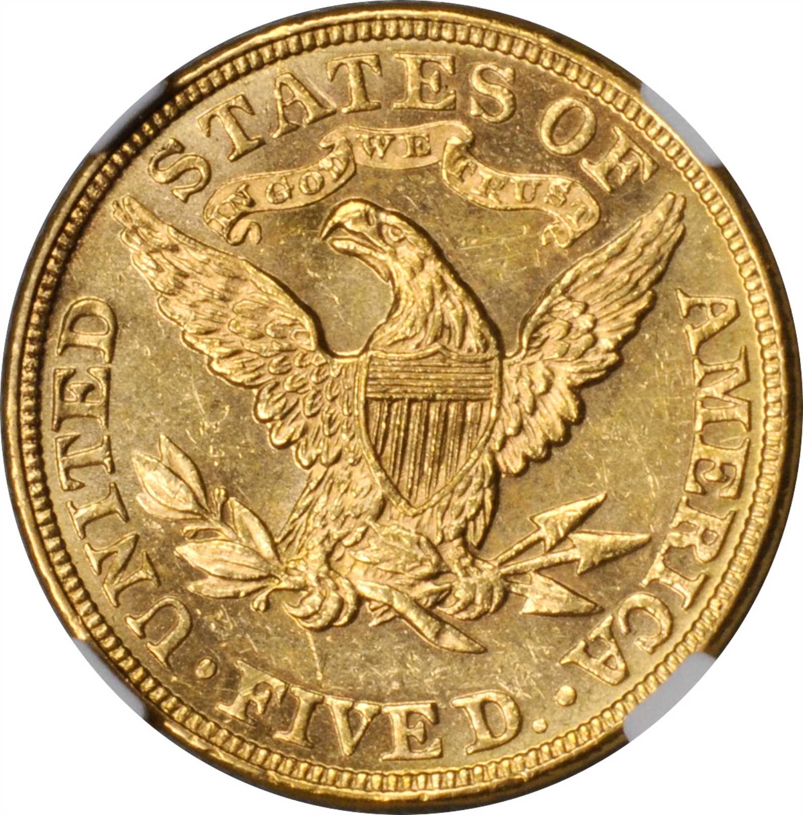 image for: 1889 Liberty Head Half Eagle. MS-61 (NGC).