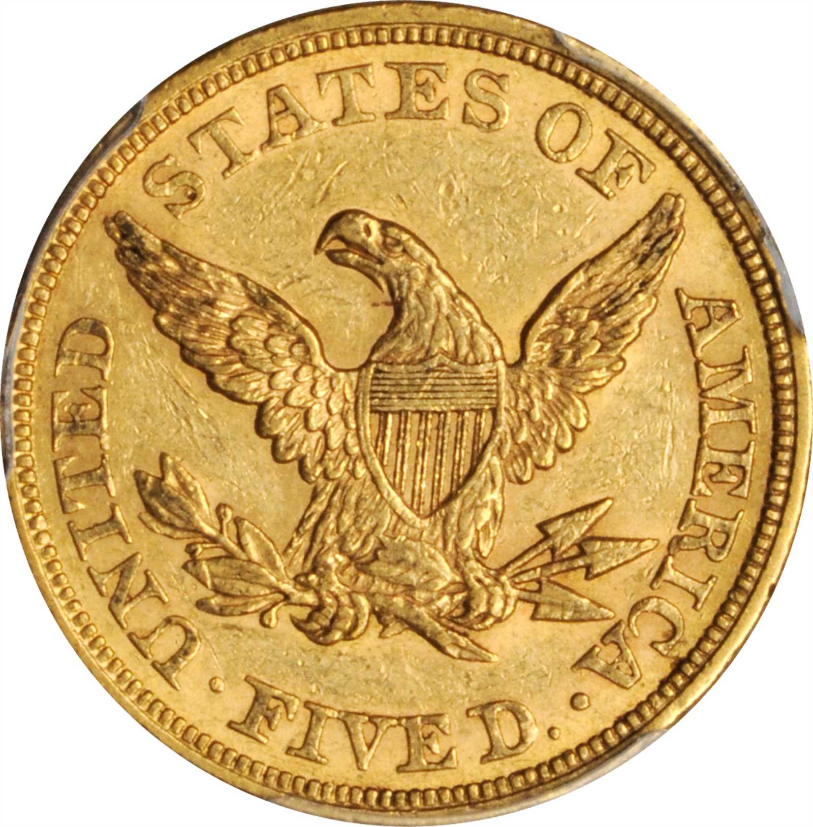 image for: 1859 Liberty Head Half Eagle. AU-55+ (PCGS). CAC.